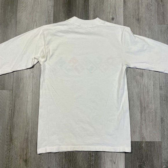 Vintage 90s Ocean Pacific Colorful Box Spellout Size Small Long Sleeve Shirt - Picture 4 of 5